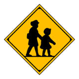 通学路の標識画像