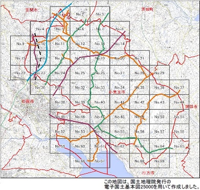 小美玉市都市計画図の画像