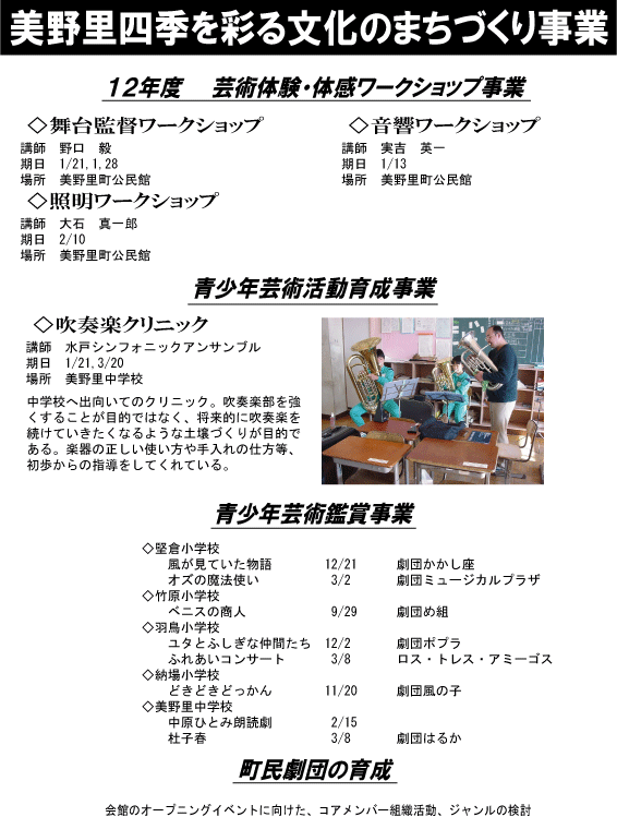 美野里四季を彩る文化のまちづくり事業(平成12年度）の写真3