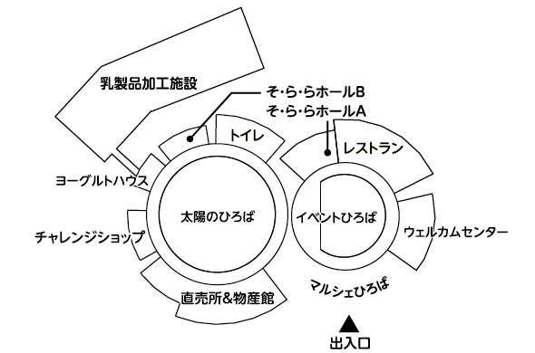 空のえきそ・ら・らの施設マップ