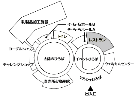 レストランの場所の地図画像