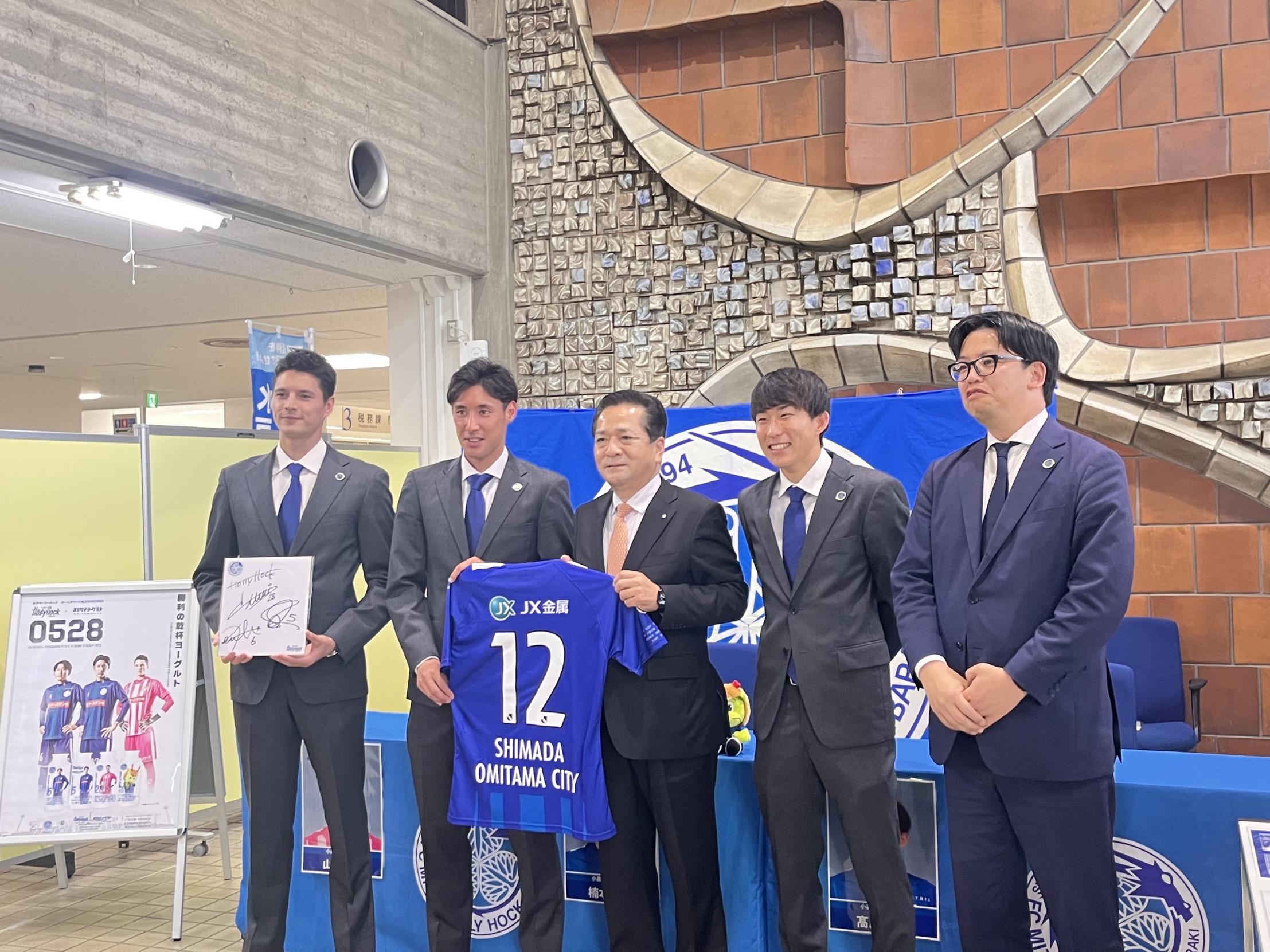 選手との集合写真