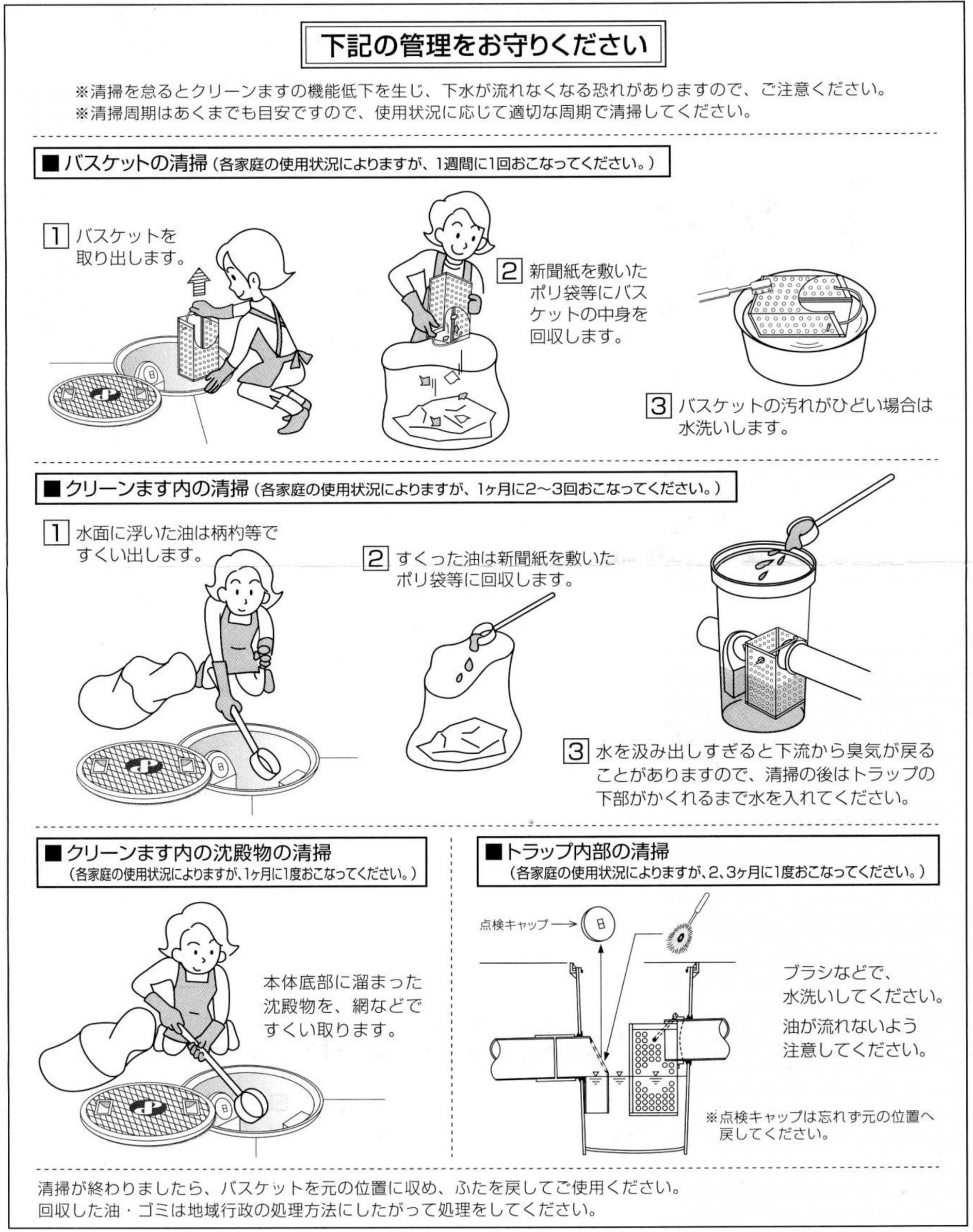点検清掃方法イラスト