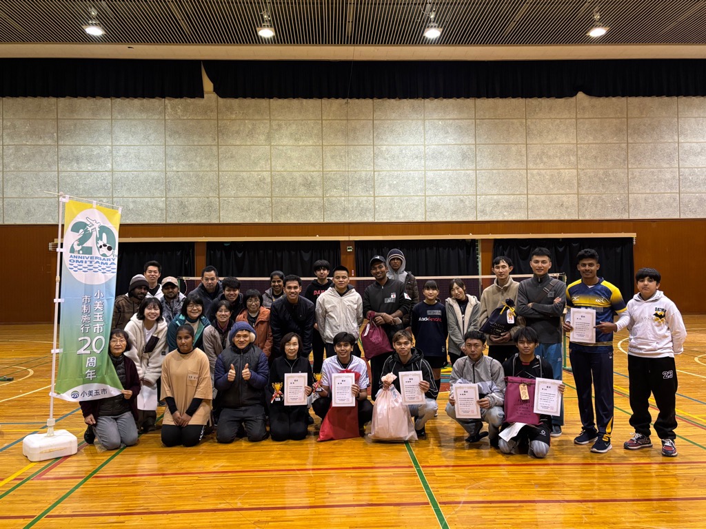 バドミントン後の集合写真