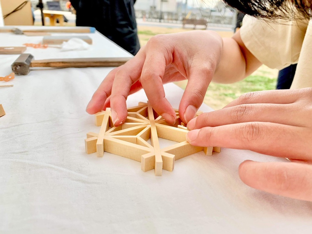 組子体験の様子