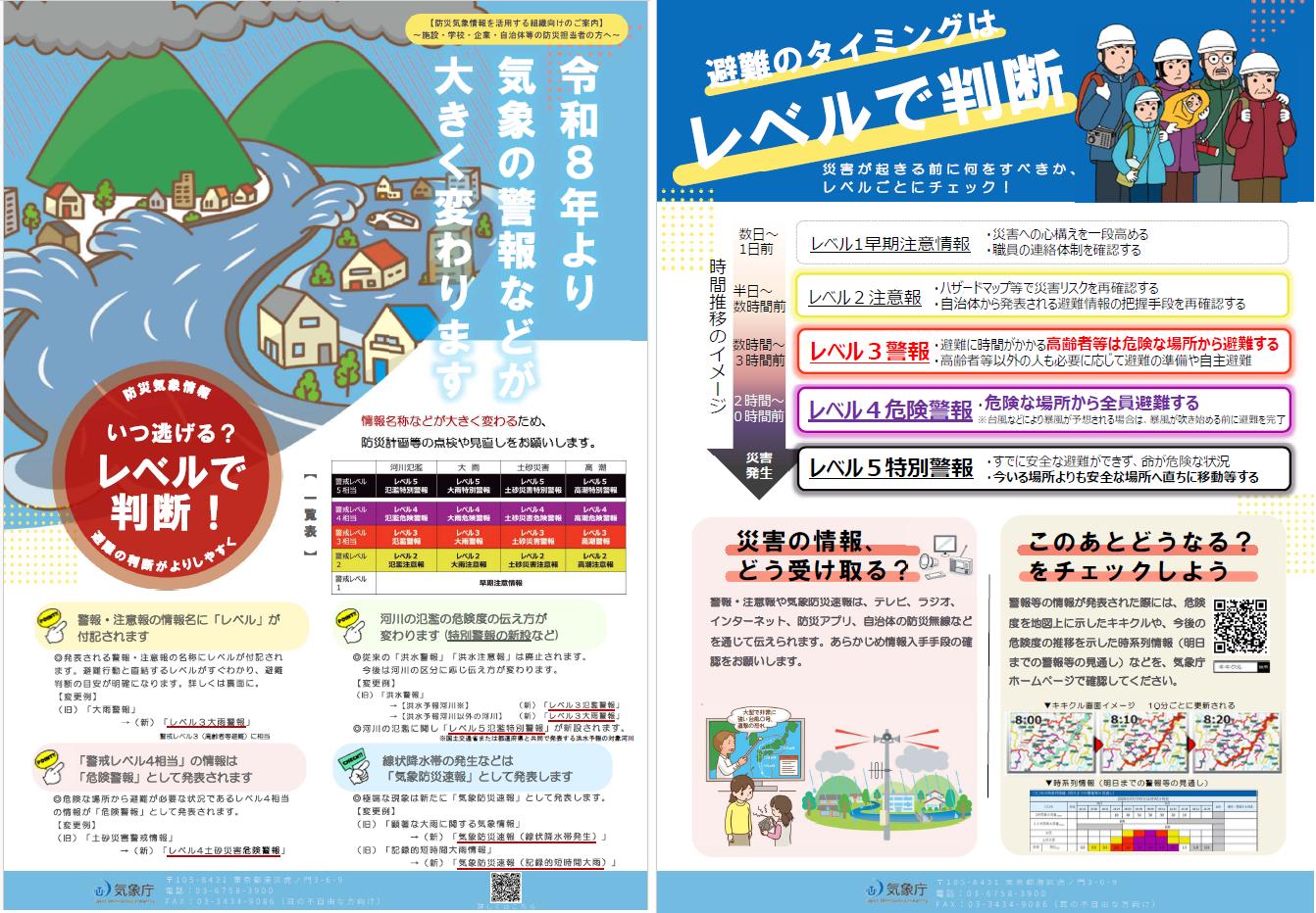 新しい避難情報