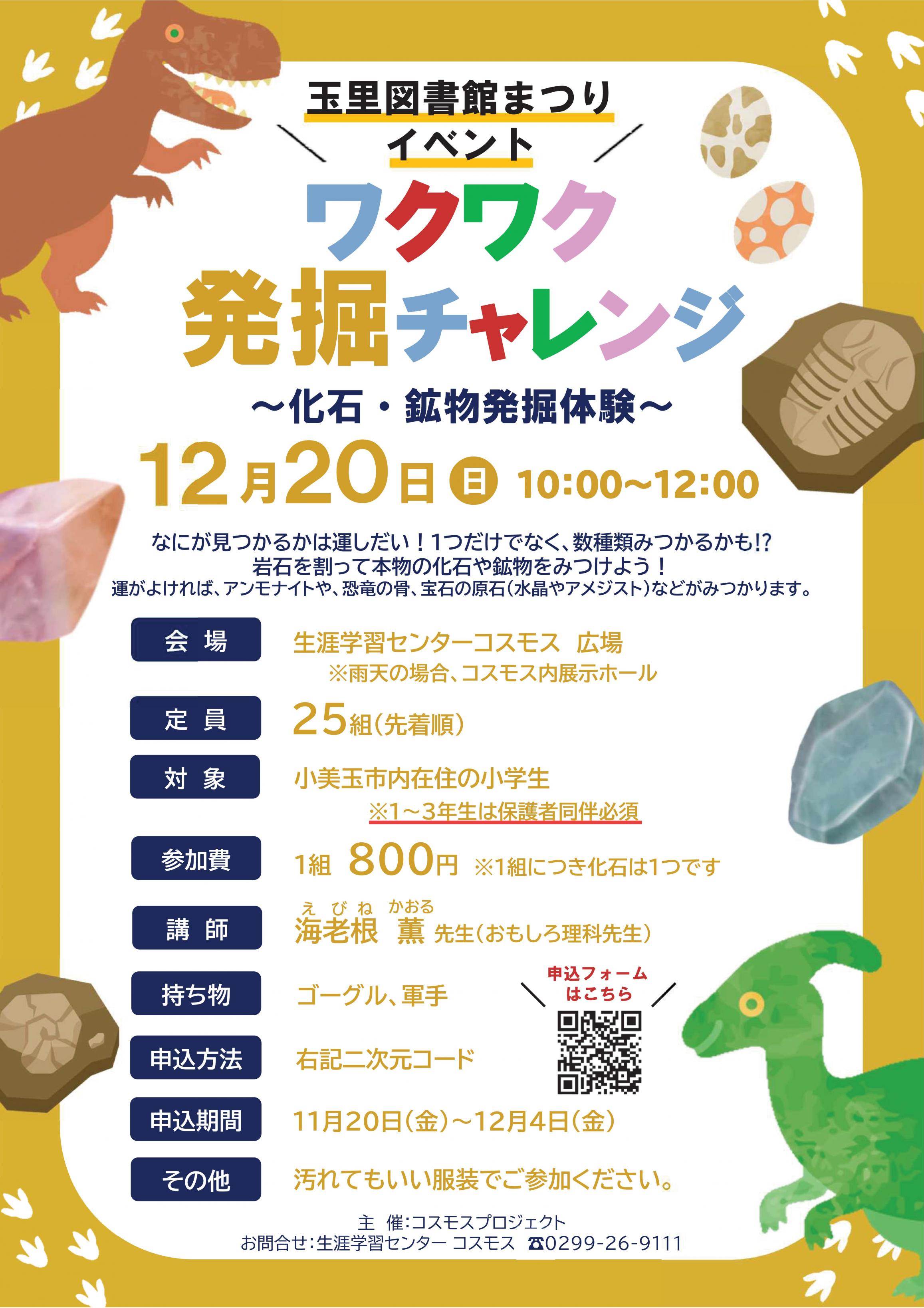 発掘体験チラシ